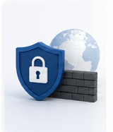 Firewall und verschlüsselte VPN-Verbindung zum Schutz eines Unternehmensnetzwerks
