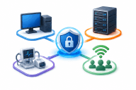 Getrennte Netzwerkbereiche für Arbeitsplätze, Server, medizinische Geräte und Gäste-WLAN